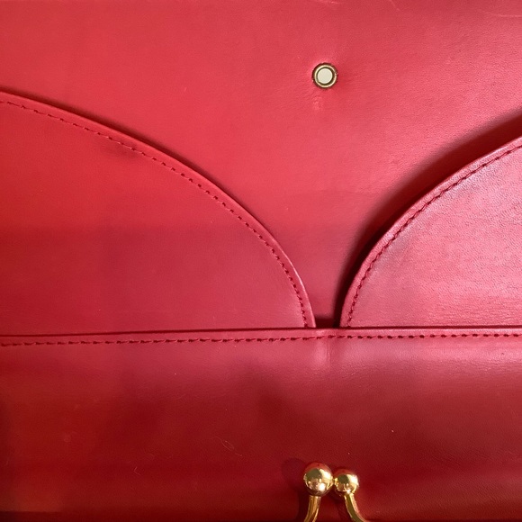 Peruzzi from Florence Italy Red Leather Wallet on Chain WOC - Picture 6 of 16